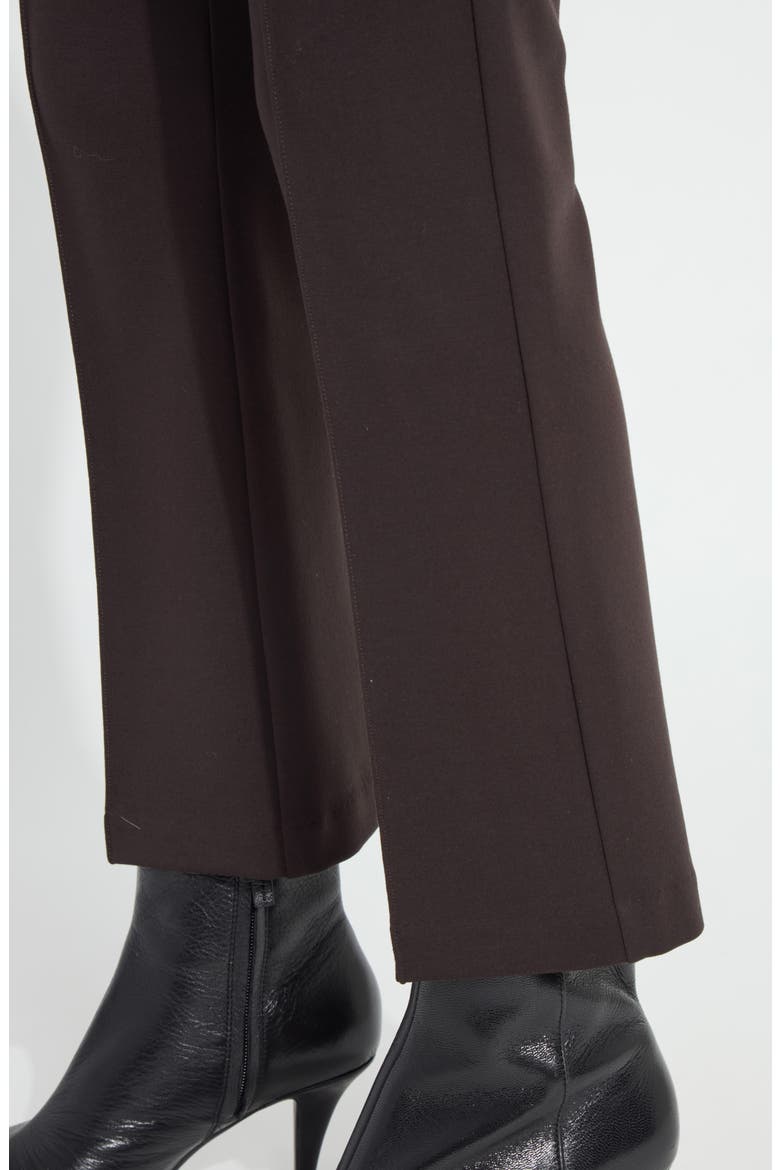 'Lyssentials Elysse Ankle Ponte Pants, Alternate, color, DOUBLE ESPRESSO