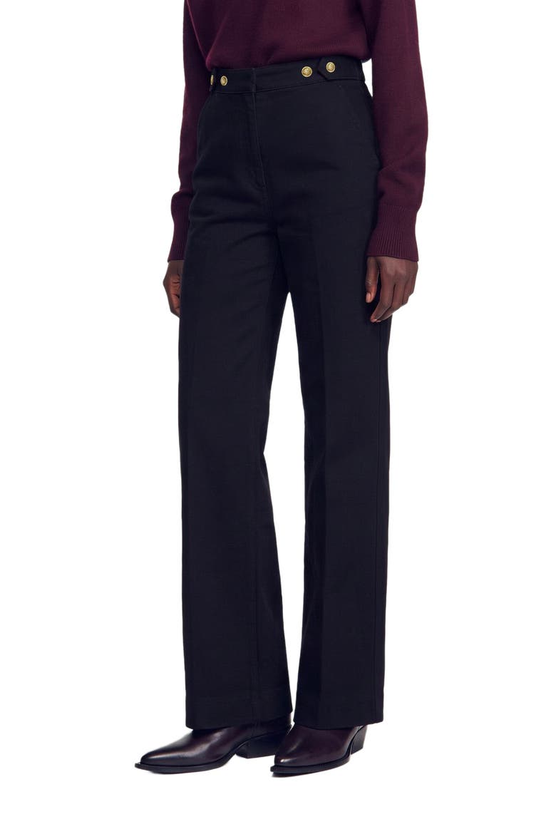 High-rise Wide-leg Jeans, Alternate, color, Black