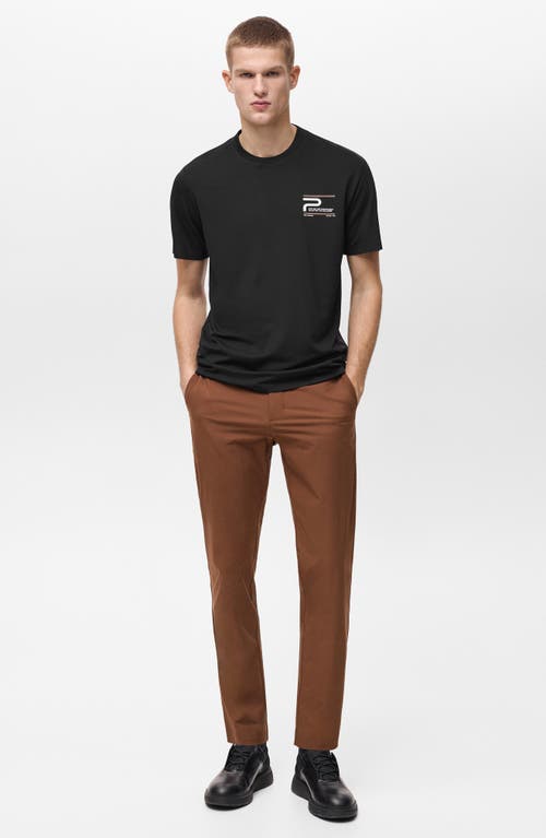 Mango Comfort Stretch Thermoregulating Graphic T-shirt In Black