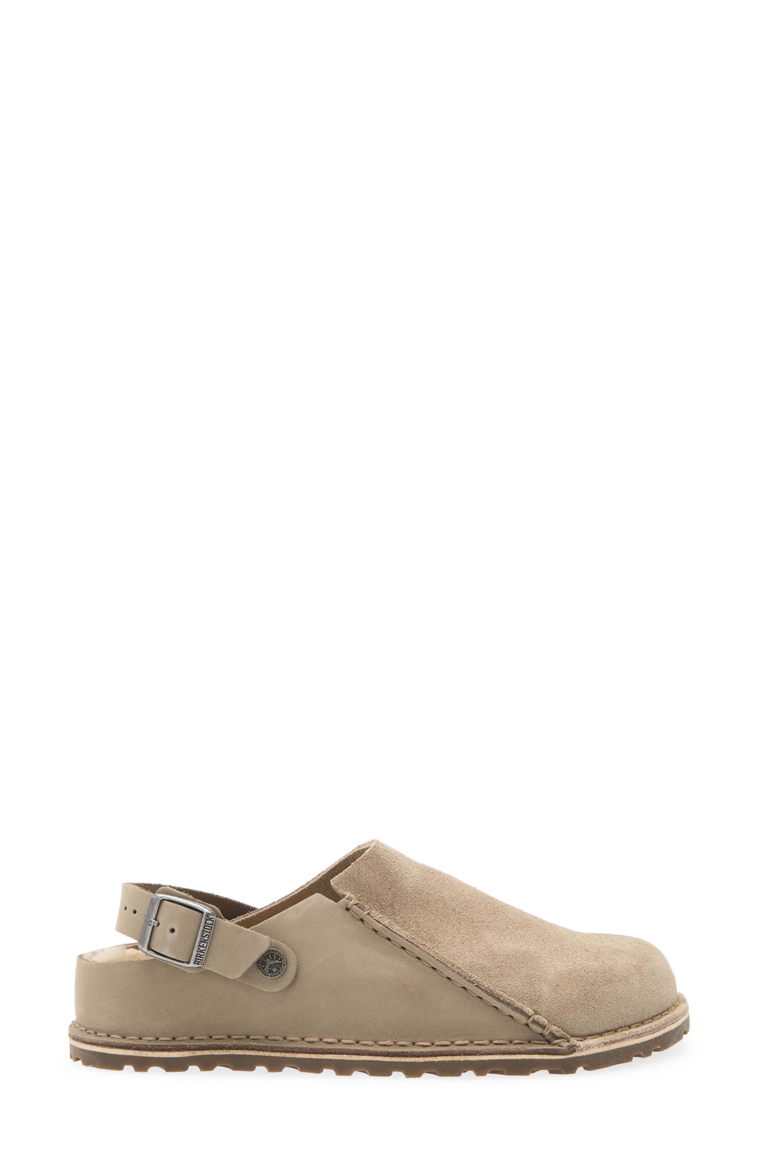 Lutry Genuine Shearling Clog, Alternate, color, TAUPE/ SANDCASTLE