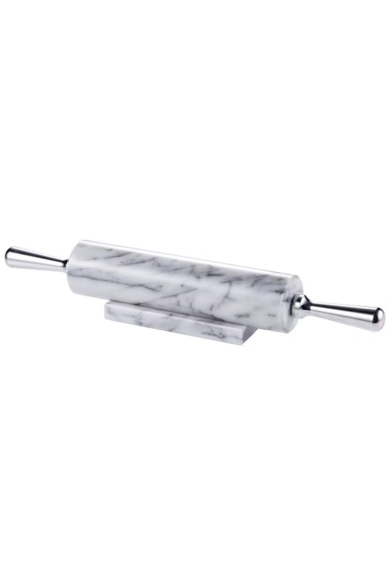 Artifacts Marble Rolling Pin with Aluminum Handles, Main, color, White Matte