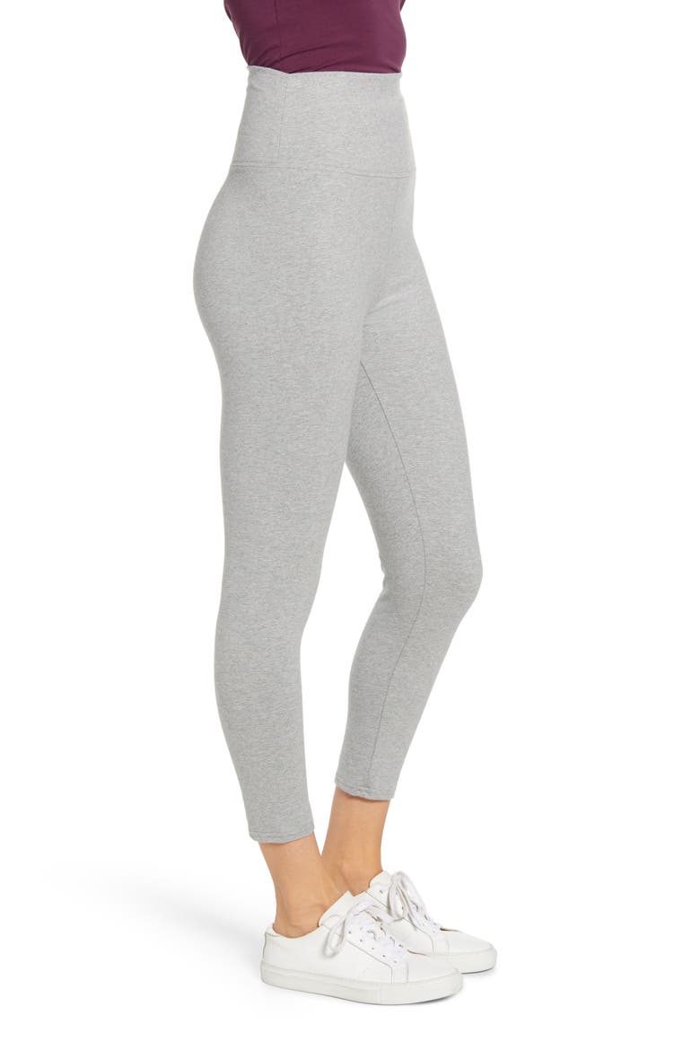 High Waist Crop Leggings, Alternate, color, GREY MEDIUM HEATHER