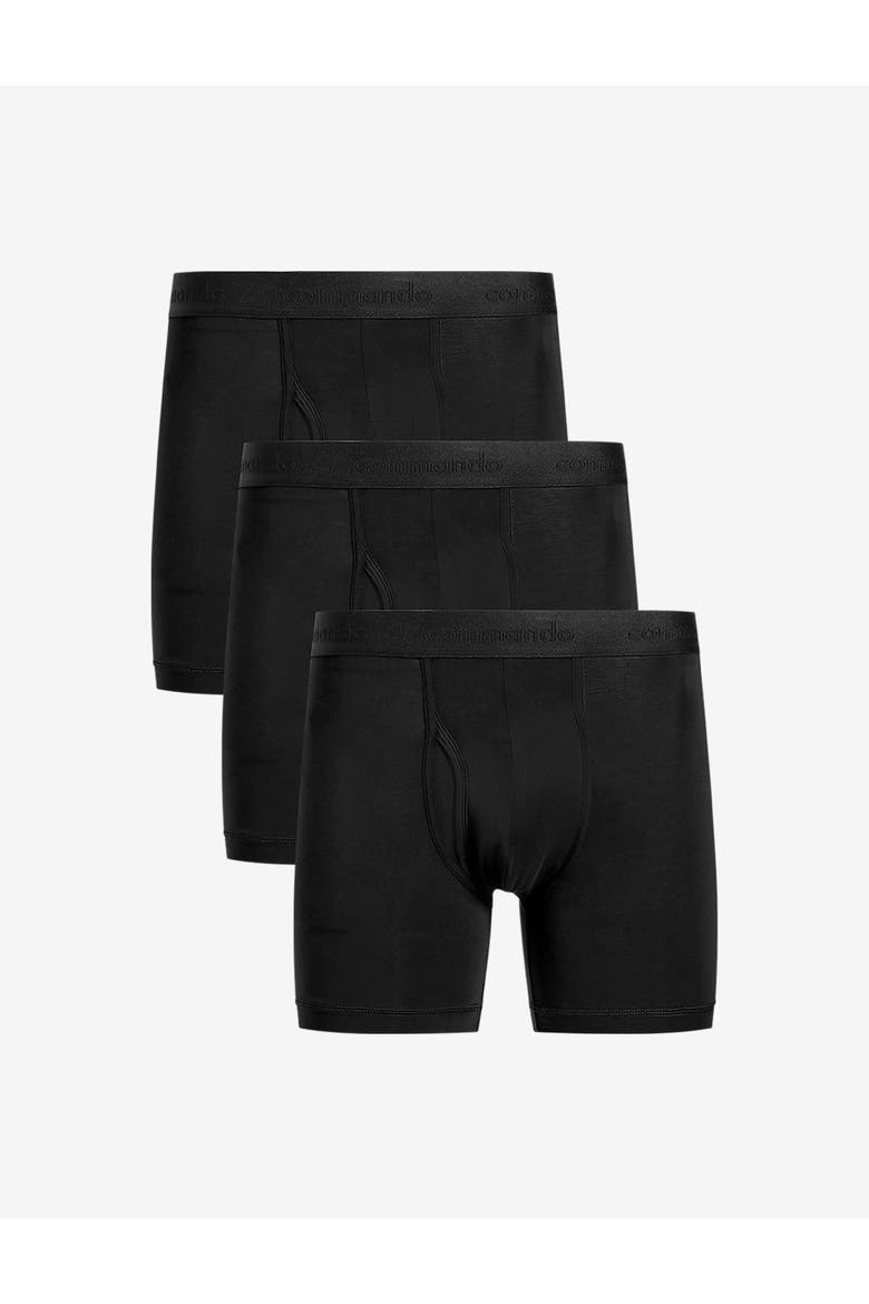 Essential Modal Relaxed Boxer Brief with Fly 3-Pack, Main, color, Black