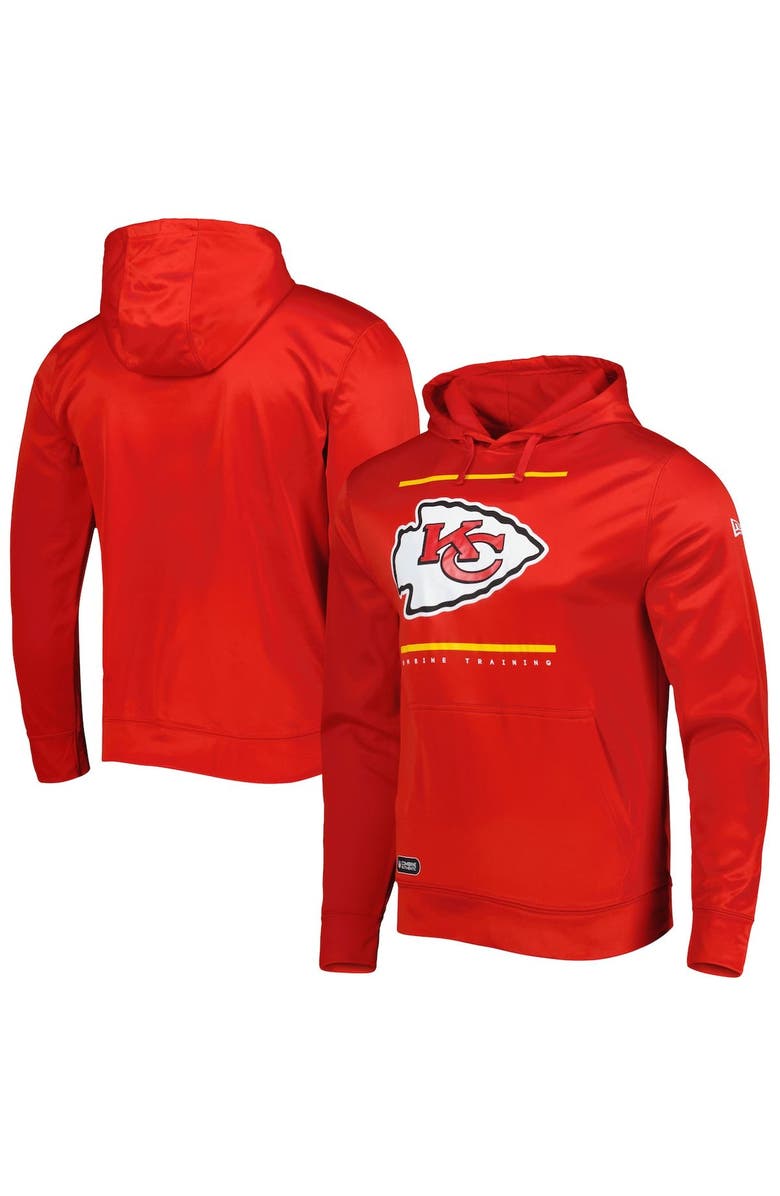 New Era Men's New Era Red Kansas City Chiefs Combine Authentic Split Defense Pullover Hoodie, Main, color,