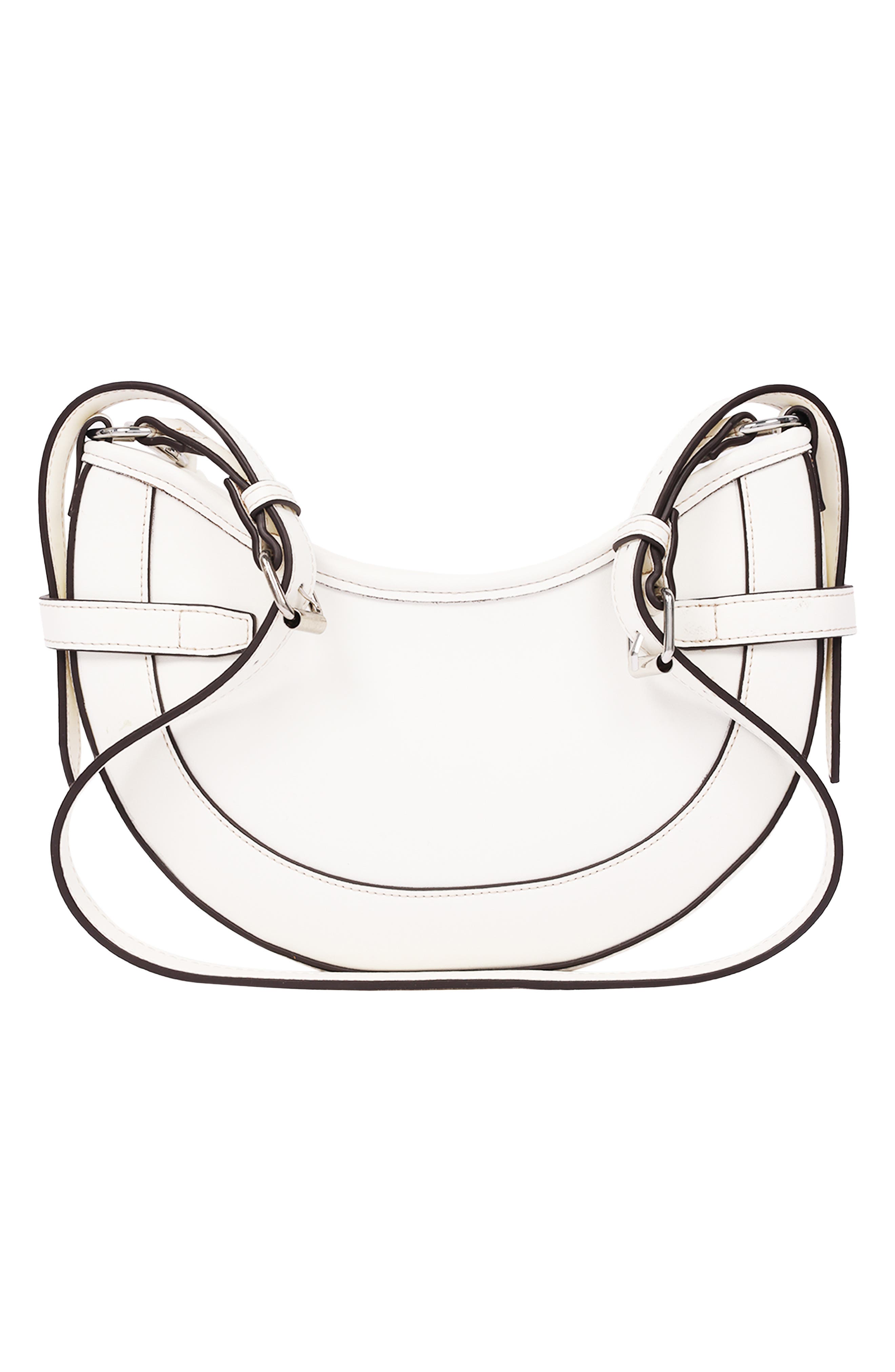 Blake Faux Leather Belted Hobo Bag, Alternate, color, WHITE