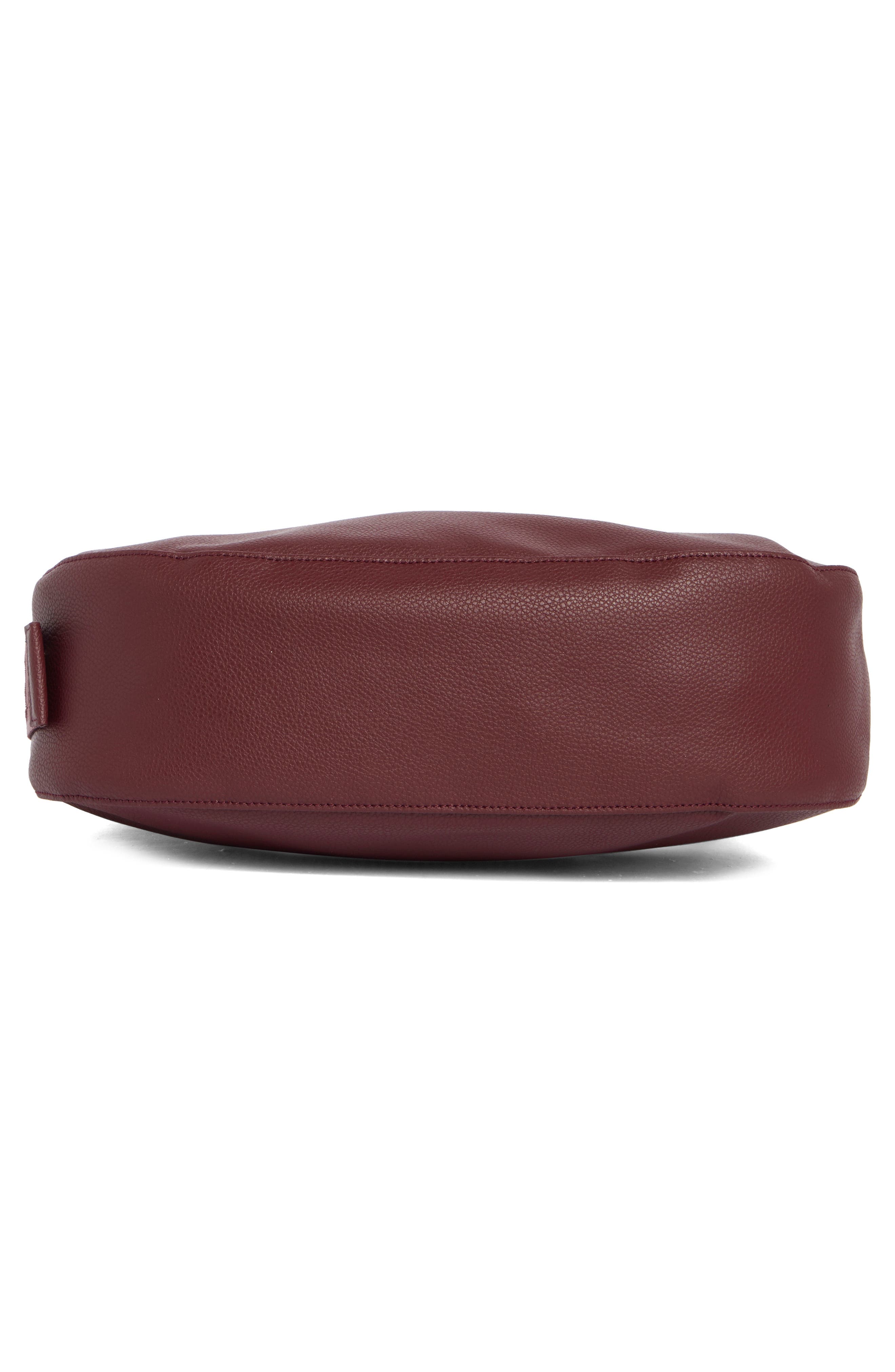 Baggu Medium Recycled Leather Crescent Shoulder Bag, Alternate, color, Mahogany