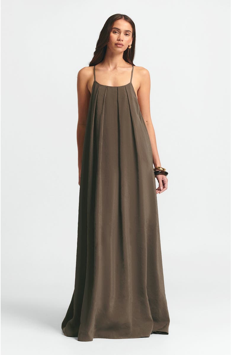 ST MRLO Avalon Midi Dress, Alternate, color, Dark Truffle