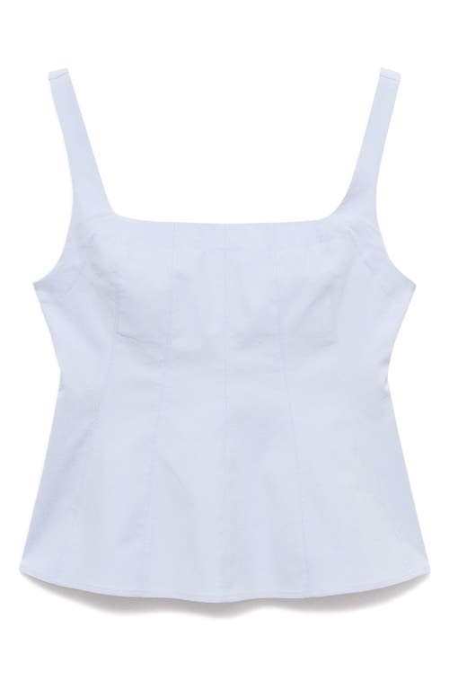 Mango Sleeveles Corset Tank In White