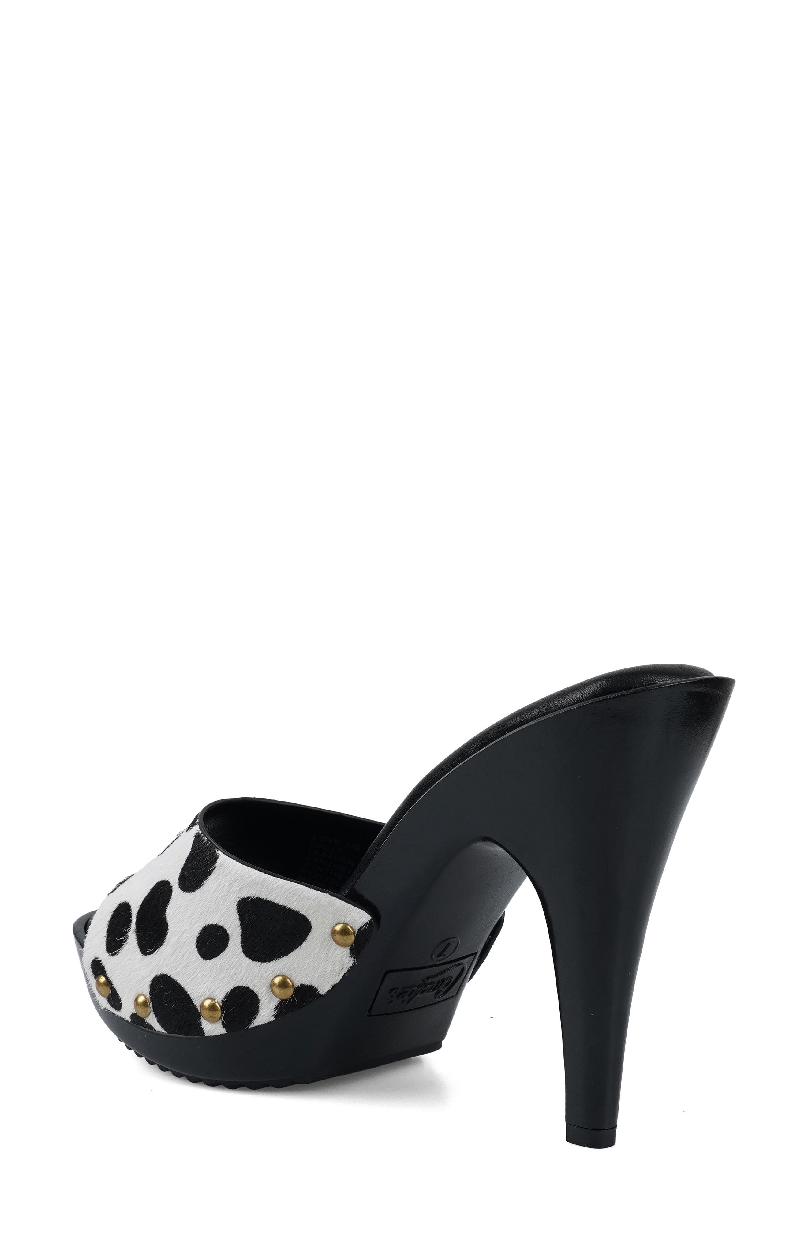 Candie's Love Genuine Calf Hair Platform Sandal, Alternate, color, Dalmation