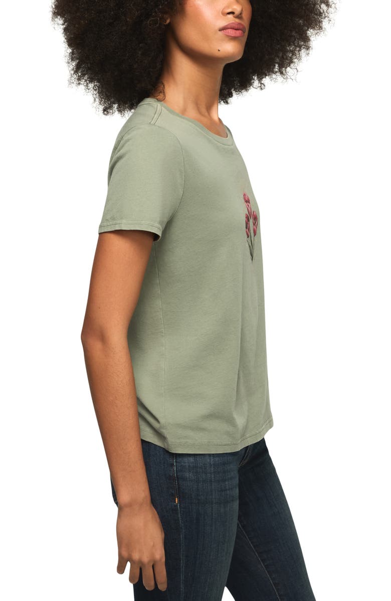 Lucky Brand Flower Bunch Cotton Graphic T-Shirt, Alternate, color, Chinois Green