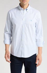 Brooks Brothers Regular Fit Oxford Stripe Non-Iron Button-Down Shirt