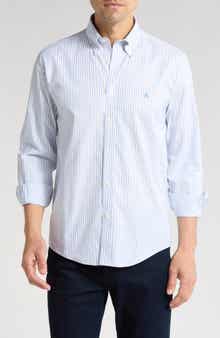 Brooks Brothers Regular Fit Oxford Stripe Non-Iron Button-Down Shirt