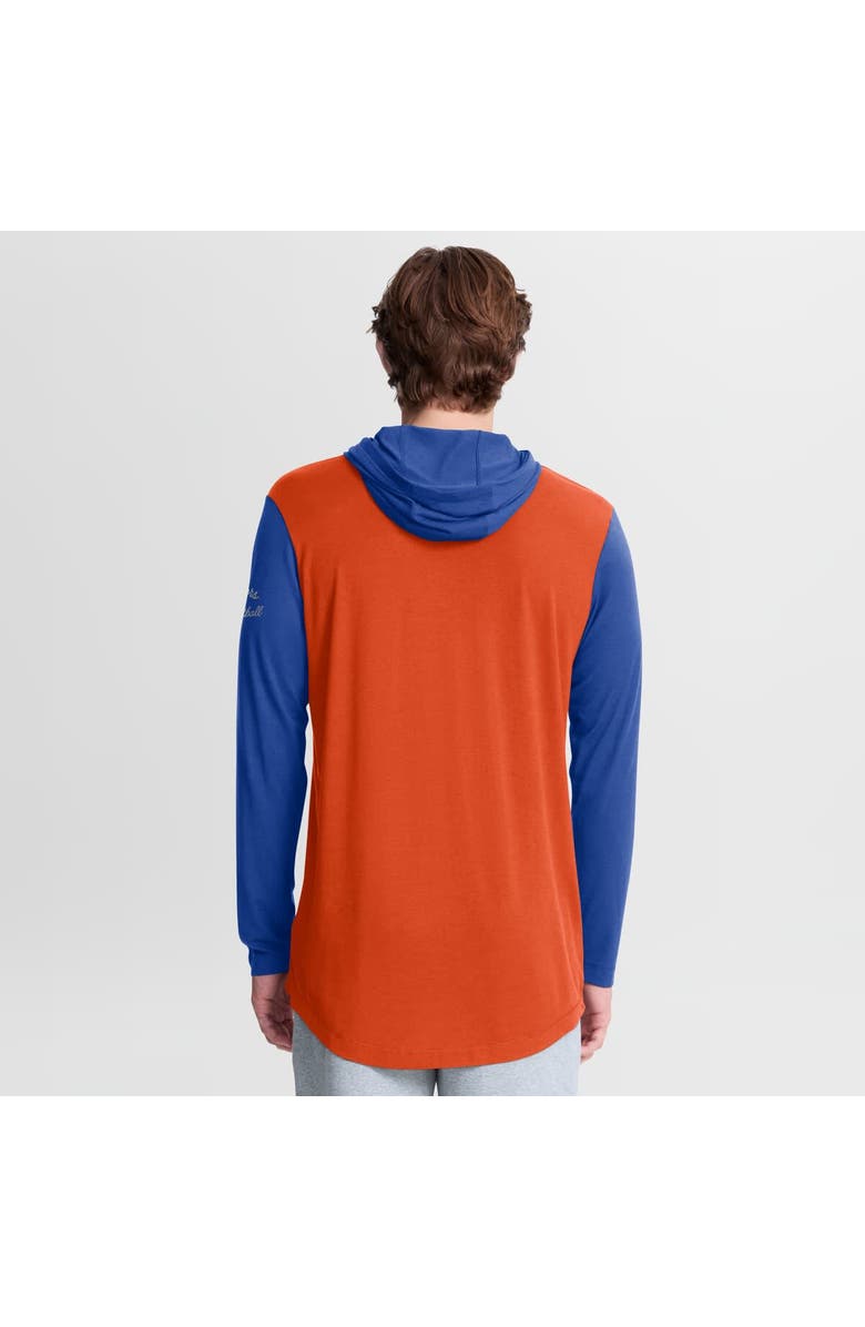 Nike Men's Nike Orange/Royal Florida Gators Campus Legacy Tri-Blend Long Sleeve Hooded T-Shirt, Alternate, color, Orange
