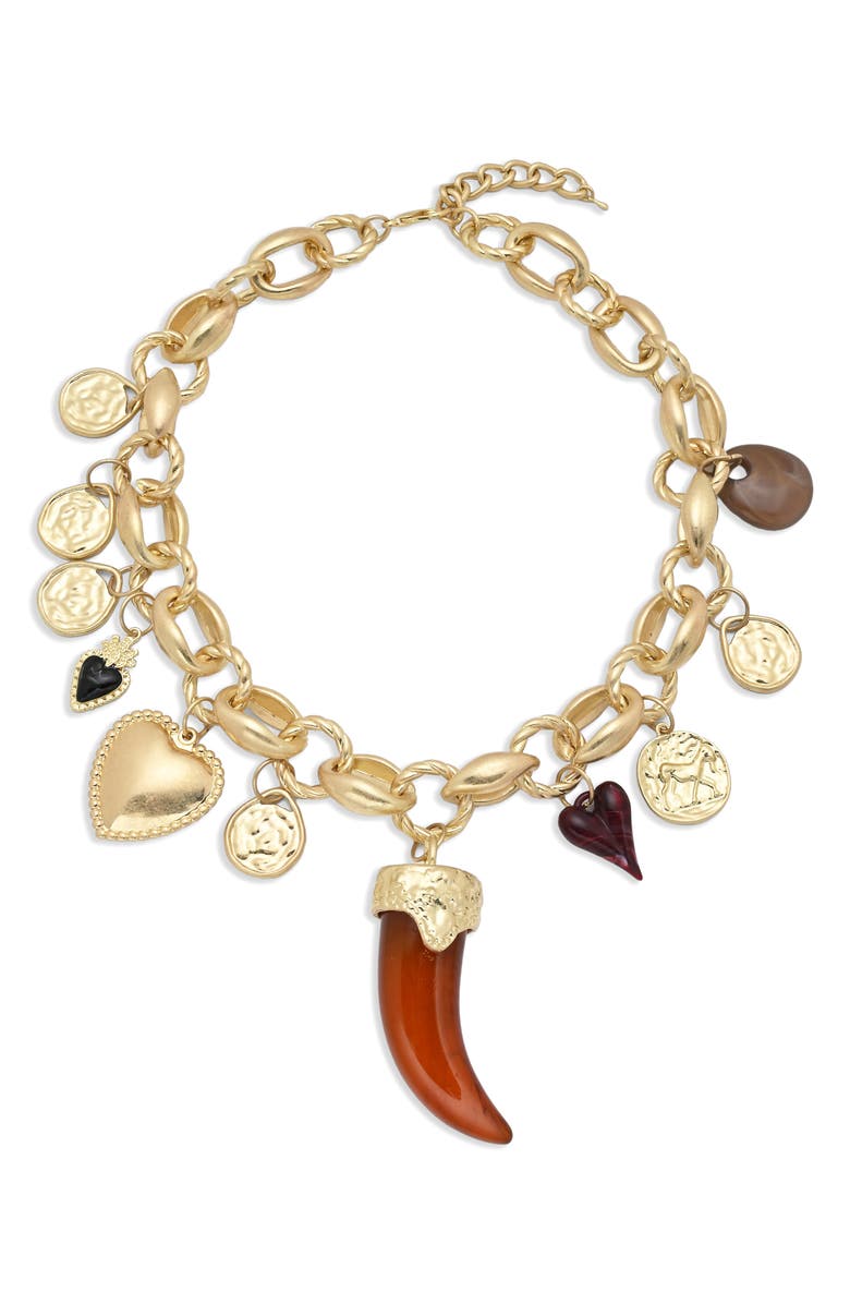 EYE CANDY LOS ANGELES Capri Charm Necklace, Alternate, color,