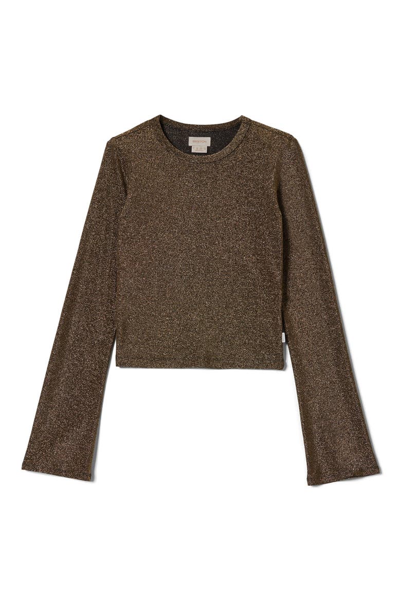 Dolly Metallic Flare Sleeve Top, Alternate, color, GOLD METALLIC
