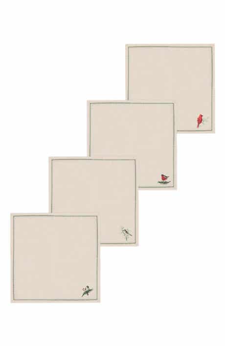 Forest Birds Set of 4 Napkins