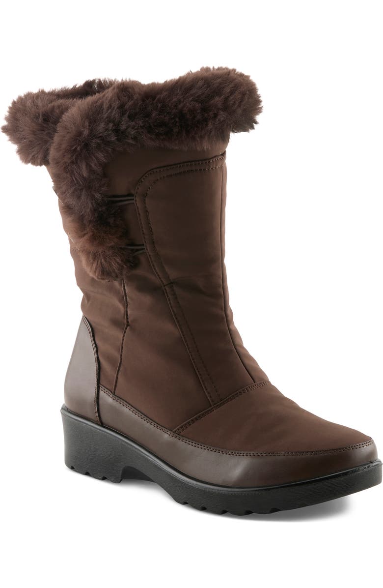 Flexus by Spring Step Tacey Waterproof Winter Boot, Main, color, Brown