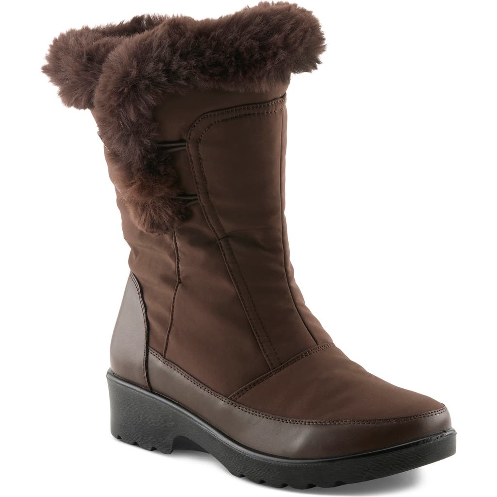 Flexus By Spring Step Tacey Waterproof Winter Boot In Brown