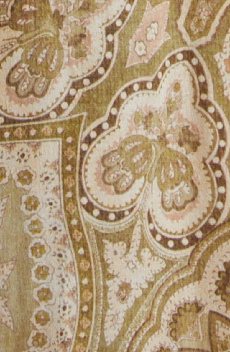 Zimmermann Kindred Spirit Luna Silk Satin Harem Pants, Alternate, color, Olive Perla Paisley