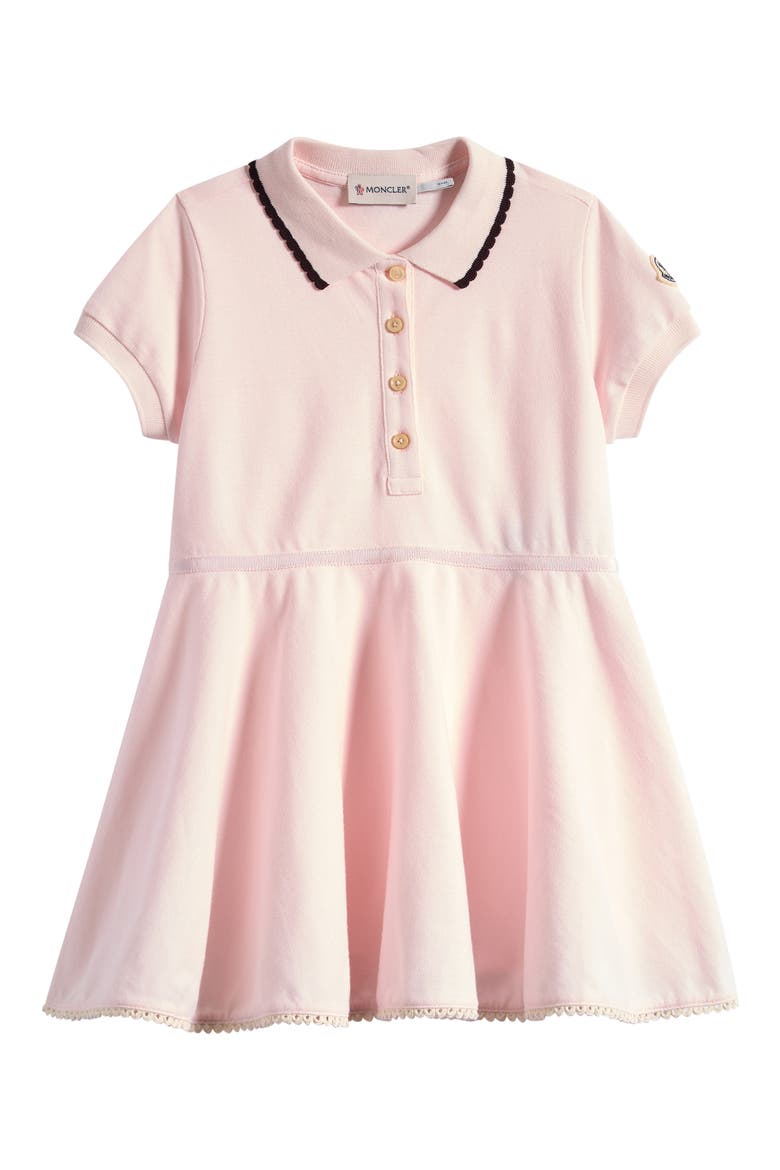 Kids' Cotton Piqué Polo Dress, Main, color, LIGHT PINK