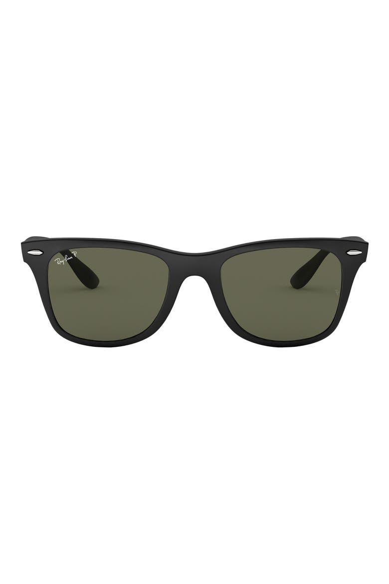52mm Polarized Rectangular Sunglasses, Main, color, POLARIZED GREEN