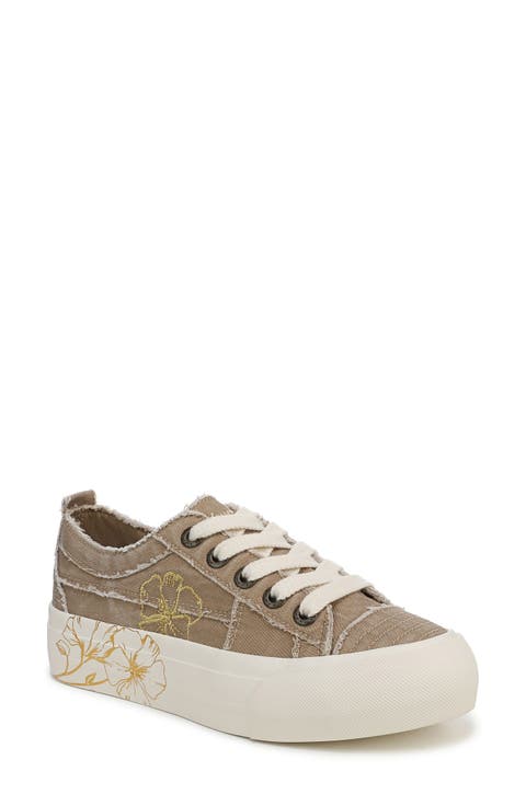 Sadie Sun Embroidered Flower Platform Sneaker (Women)