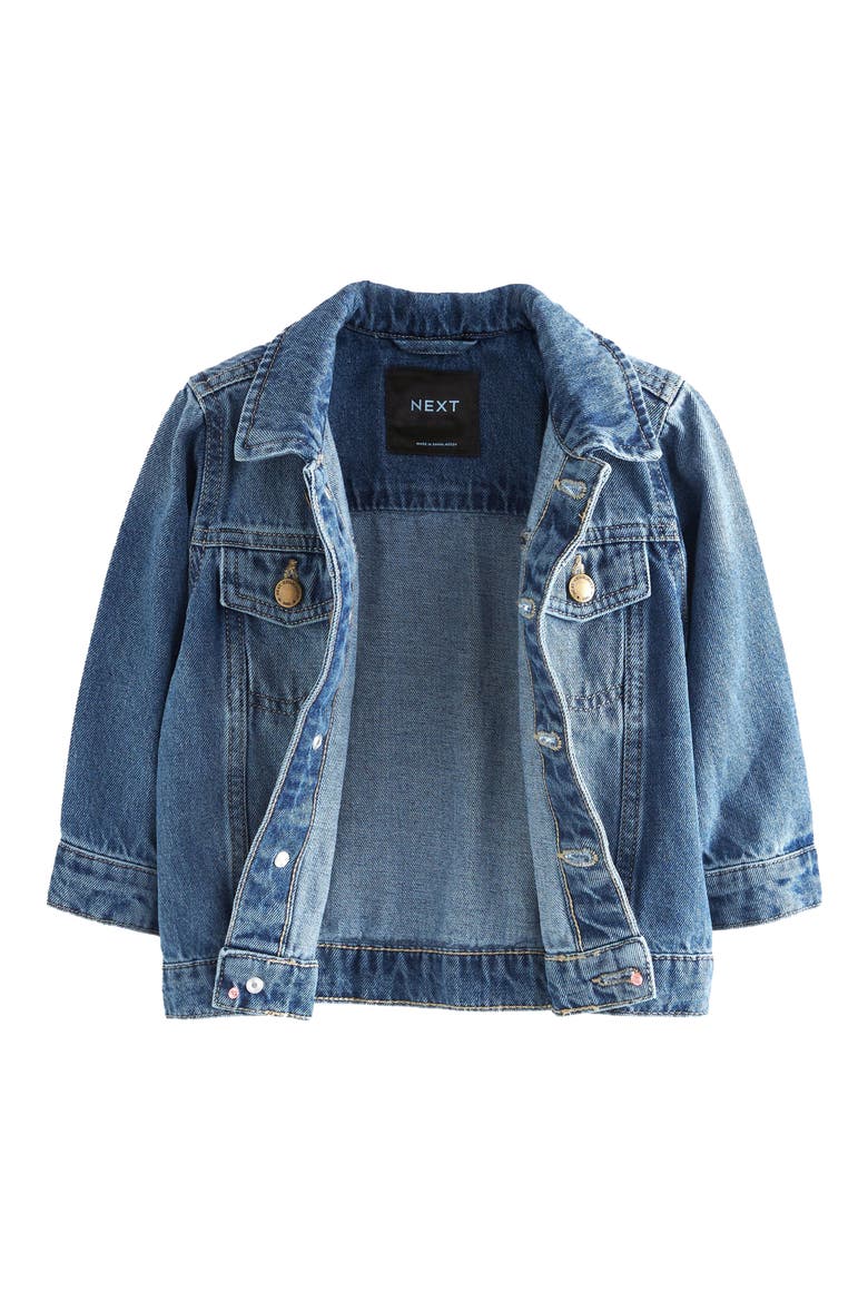 Kids' Cotton Denim Trucker Jacket, Alternate, color, BLUE