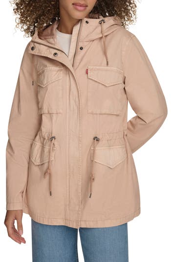 Levi's® Military Four-pocket Zip Hooded Jacket In Light Pink