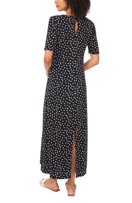 Vince Camuto Print Stretch Jersey Maxi Dress In Black