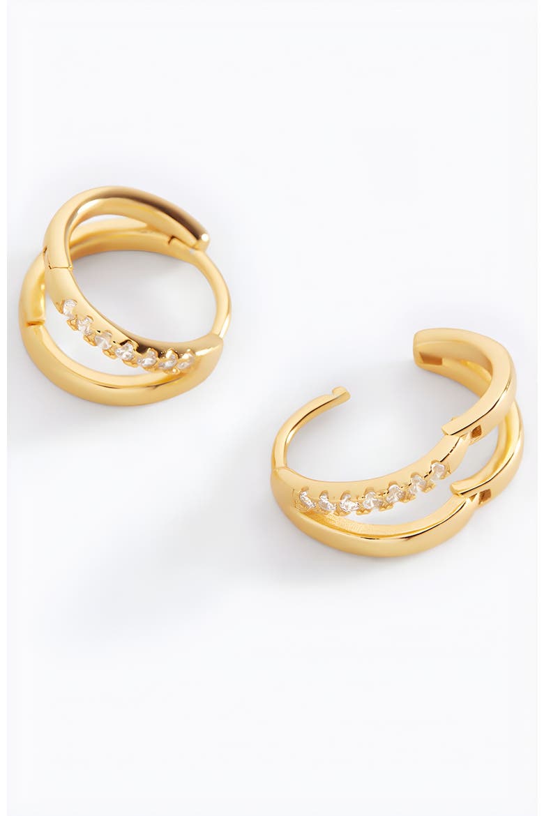 The Luna Double Huggies, Alternate, color, Gold