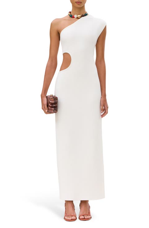 Linnea Cutout One-Shoulder Knit Maxi Dress