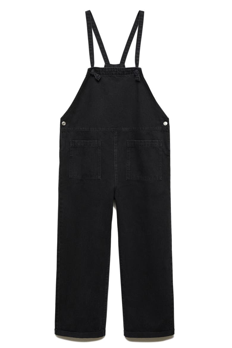 Cotton Denim Maternity Overalls, Main, color, BLACK DENIM