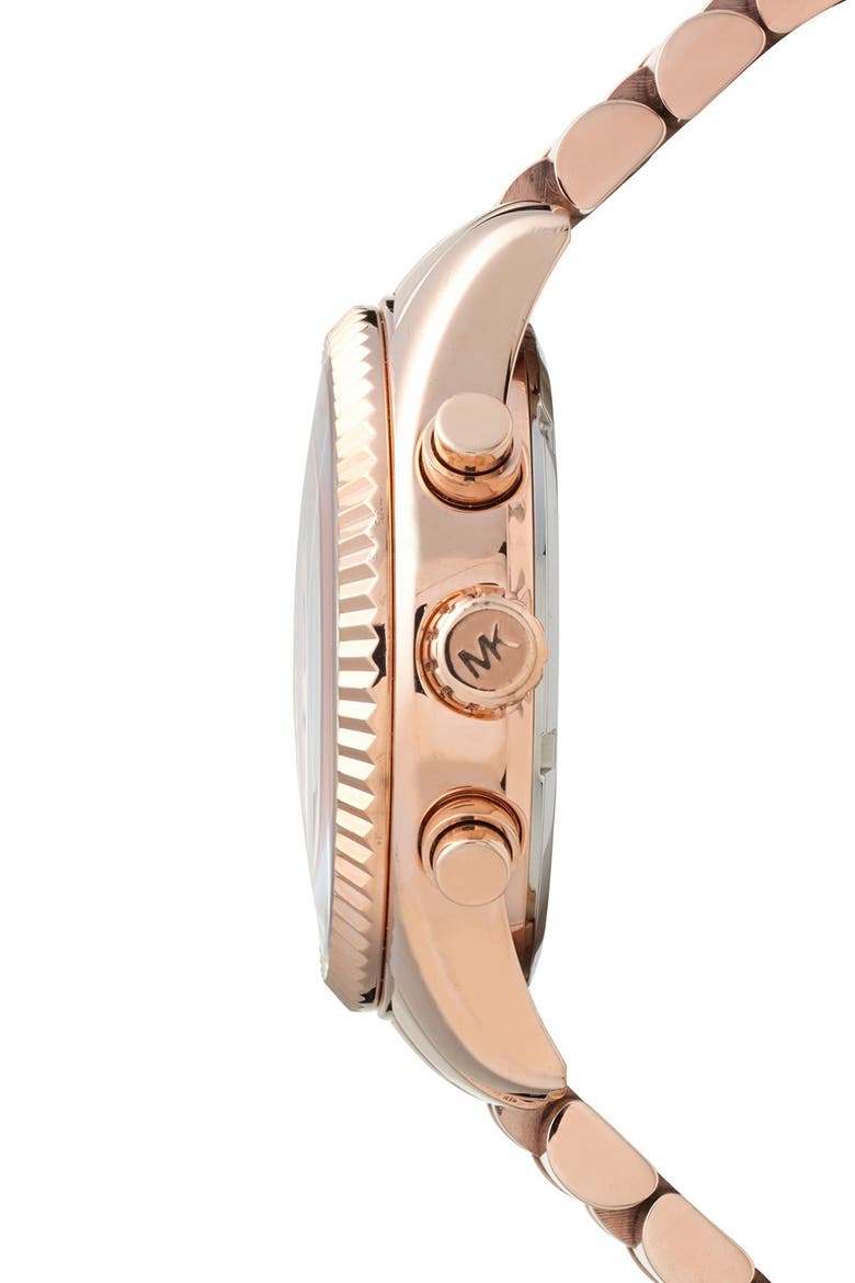 'Lexington' Chronograph Bracelet Watch, 38mm, Alternate, color, ROSEGOLD