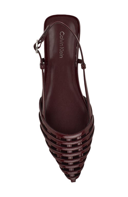 Calvin Klein Glessia Slingback Flat In Red