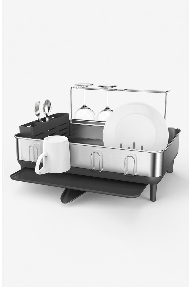 steel frame dishrack, Main, color, GREY