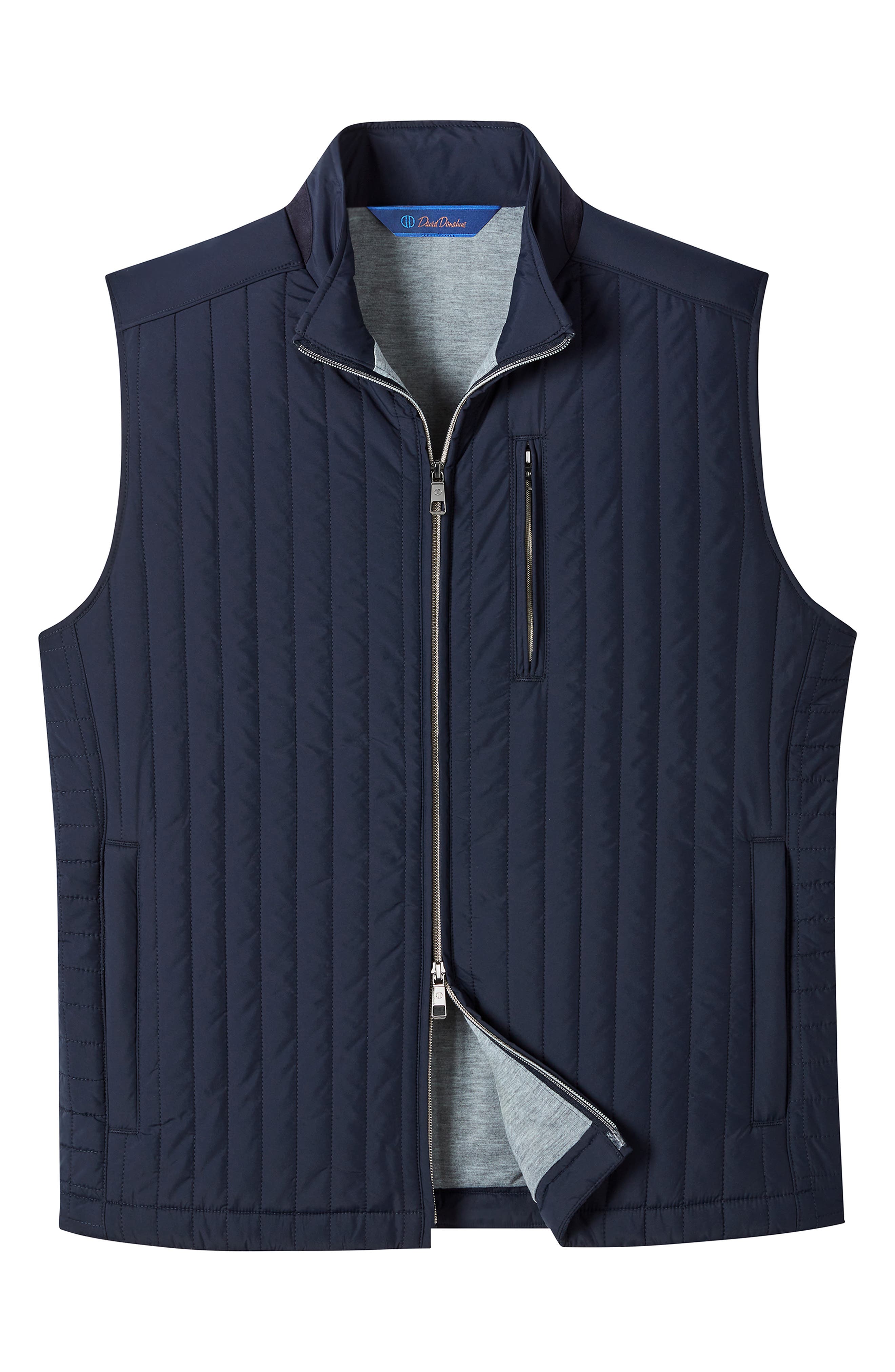 David Donahue Vertical Quilted Vest