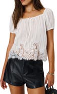 Reformation Rhia Lace Hem Top