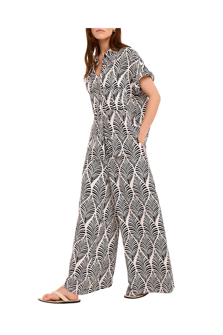 Leaf Print Resort Shirt, Alternate, color, Blue