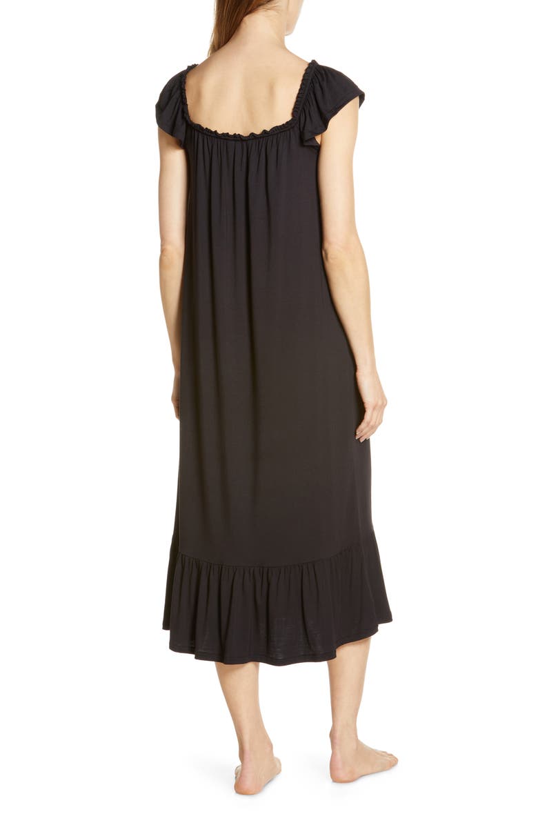 Nordstrom Moonlight Eco Ruffle Nightgown, Alternate, color, 