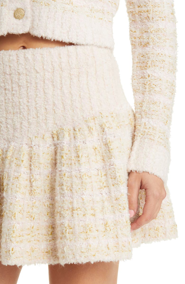 LoveShackFancy Bibi Bouclé Skirt, Alternate, color, 