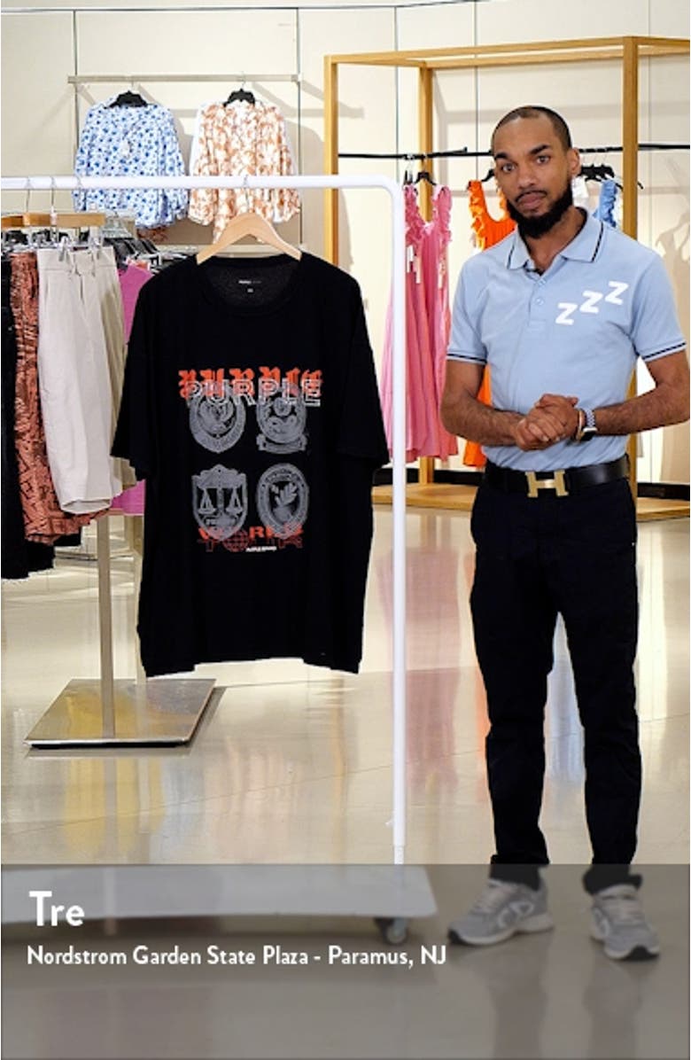 Textured Inside Out Cotton Graphic T-Shirt, sales video thumbnail