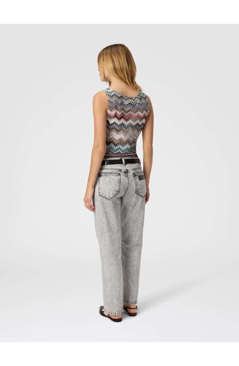 Missoni Sleeveless Top In Viscose With Zigzag Pattern, Alternate, color, Multicoloured