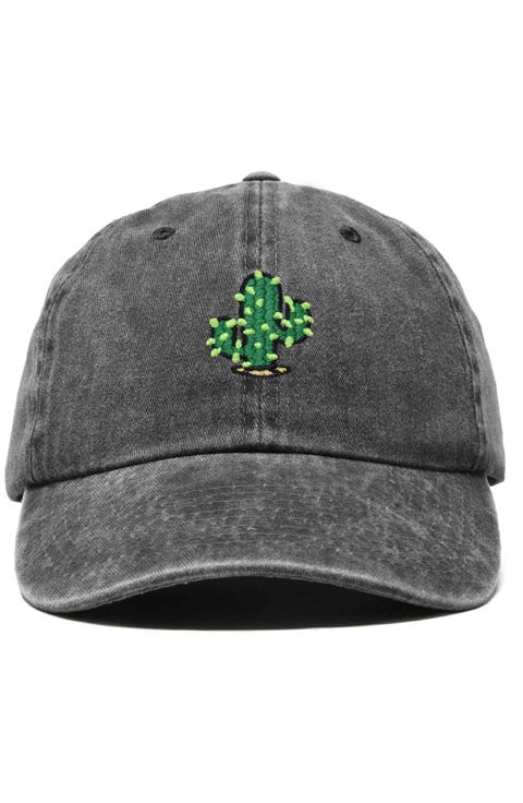 Cactus Embroidered Low Crown Cap