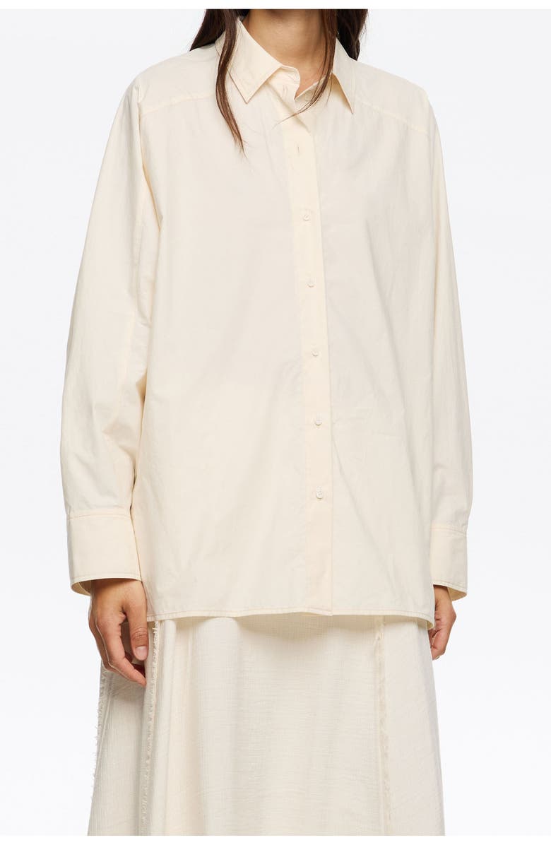 Bimba y Lola Oversize Stitching Shirt, Main, color, Vanilla