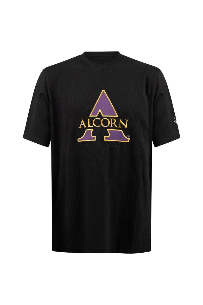 Men's FISLL Black Alcorn State Braves Applique T-Shirt, Alternate, color, Black