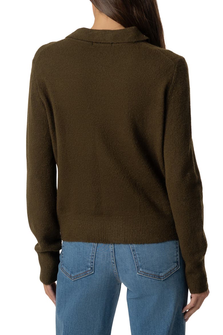 Serafina Polo Cardigan, Alternate, color, VINTAGE OLIVE