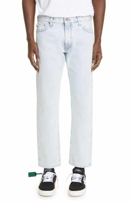 Off-White Men's Diagonal Stripe Slim Fit Jeans