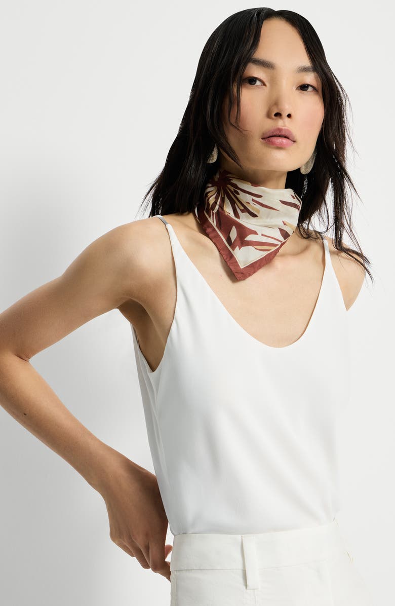 Brunello Cucinelli Top with shiny straps, Alternate, color, White