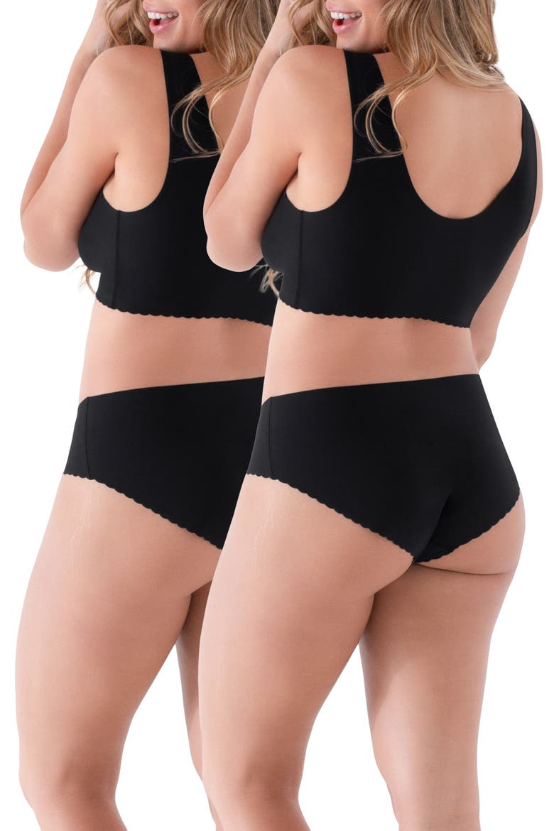 Anti Panti® Leak-Resistant 2-Pack Panties, Alternate, color, BLACK