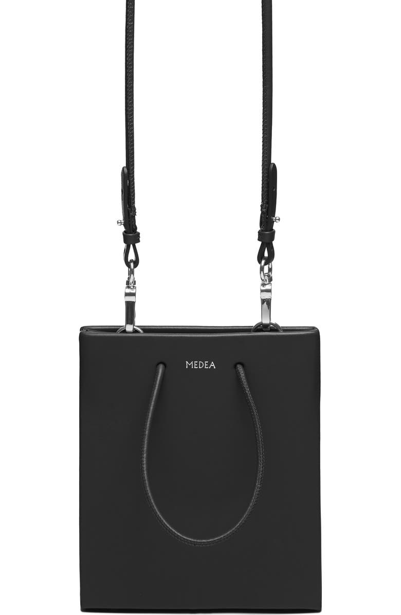 Medea Short Calfskin Leather Bag, Alternate, color,